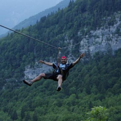 a man flying through the air while riding skis